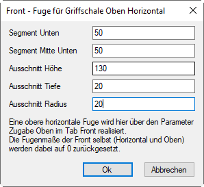 Grifflose Front Dialog