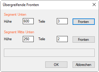 Übergreifende Fronten Hauptdialog
